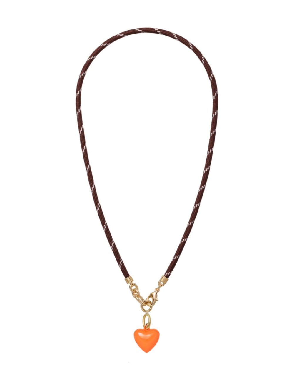 Roxanne Assoulin The Happy Cord
Charm Necklace Brown Cord Persimmon Charm
